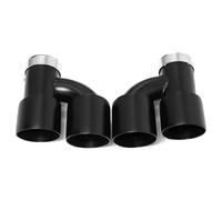 YUQUDGELKY 1 Paio Di Terminali Di Scarico Per 535i 535d F10 F11 Upgrade M5 Look Sistema Di Scarico A Quattro Terminali In Acciaio Inox(Nero A)