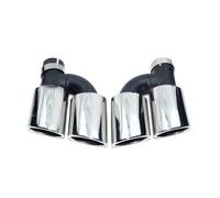 YUQUDGELKY 1 Paio Di Tubi Di Scarico Marmitta Per A4 A5 A6 A7 Upgrade S4 S5 S6 S7 Terminale Di Scarico In Acciaio Inossidabile Ugello Di Scarico(Argento)