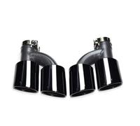 YUQUDGELKY 1 Paio Di Tubi Di Scarico Marmitta Per A4 A5 A6 A7 Upgrade S4 S5 S6 S7 Terminale Di Scarico In Acciaio Inossidabile Ugello Di Scarico(NERO)