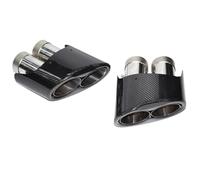 YUQUDGELKY 1 Paio Per A4 A5 A6 A7 Modificato RS Tubo Di Scarico In Acciaio Inox Fibra Di Carbonio Terminale Di Scarico Marmitta Accessori Auto(Dual interface)