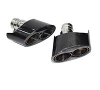YUQUDGELKY 1 Paio Per A4 A5 A6 A7 Modificato RS Tubo Di Scarico In Acciaio Inox Fibra Di Carbonio Terminale Di Scarico Marmitta Accessori Auto(Inner interface)