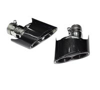 YUQUDGELKY 1 Paio Per A4 A5 A6 A7 Modificato RS Tubo Di Scarico In Acciaio Inox Fibra Di Carbonio Terminale Di Scarico Marmitta Accessori Auto(Outer interface)