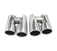 YUQUDGELKY 1 Paio Sistema Di Scarico A Quattro Terminali In Acciaio Inox Di Terminali Di Scarico Per 535i 535d F10 F11 Upgrade M5 Look(Argento B)