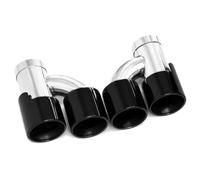 YUQUDGELKY 1 Paio Sistema Di Scarico A Quattro Terminali In Acciaio Inox Di Terminali Di Scarico Per 535i 535d F10 F11 Upgrade M5 Look(Nero B)
