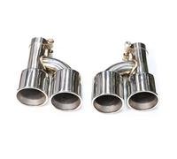 YUQUDGELKY 1 Paio Sistema Di Scarico A Quattro Terminali In Acciaio Inox Di Terminali Di Scarico Per 535i 535d F10 F11 Upgrade M5 Look(Argento A)