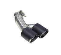 YUQUDGELKY 1 Pezzo Di Terminale Di Scarico Doppio Per Serie 3 F30 F31 320i 2013 2014 2015 2016 Ugello Di Scarico Per Marmitta In Acciaio Inossidabile(Trama in fibra di carbonio)