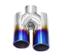 YUQUDGELKY 1 Terminale Di Scarico Doppio In Acciaio Inox Per 535i X1 X3 320i E90 E92 Universale Accessori Auto(Blu)