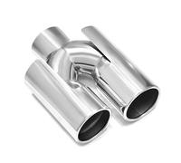 YUQUDGELKY 1 Terminale Di Scarico Doppio In Acciaio Inox Per 535i X1 X3 320i E90 E92 Universale Accessori Auto(Argento)