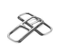YUQUDGELKY 2 Pezzi Di Modanature Decorative Per Tubo Di Scarico E Marmitta Posteriore Per Q7 2016 2017 2018 2019 In Acciaio Inox(Argento)