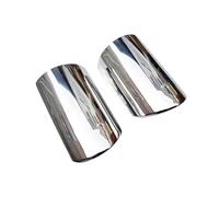 YUQUDGELKY 2 Pezzi Di Tubo Di Scarico Per Auto Puntale In Acciaio Inossidabile Cromato Per Q7 TDI Per Quattro 2006-2013 Accessori AUTO(Argento)