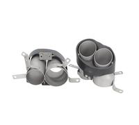 YUQUDGELKY 2 Pezzi/lotto Terminale Di Scarico In Fibra Di Carbonio Per A3 A4 A5 A6 A7 RS3 RS4 RS5 RS6 RS7 Sistema Di Scarico Accessori Auto(Matte)