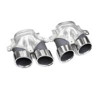 YUQUDGELKY 2 Pezzi/lotto Terminale Di Scarico Quad Car In Acciaio Inox Per Sistema Di Scarico Per Benz W205 C205 S205 A205 C43 2019+(Argento)
