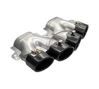 YUQUDGELKY 2 Pezzi/lotto Terminale Di Scarico Quad Car In Acciaio Inox Per Sistema Di Scarico Per Benz W205 C205 S205 A205 C43 2019+(NERO)