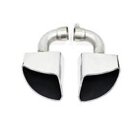 YUQUDGELKY Accessori Auto Terminale Di Scarico Quadruplo Per VW Per Touareg 2012 2013 2014 2015 2016 2017 In Acciaio Inox Nero Per Auto(Argento A)