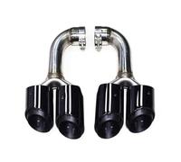 YUQUDGELKY Accessori Auto Terminale Di Scarico Quadruplo Per VW Per Touareg 2012 2013 2014 2015 2016 2017 In Acciaio Inox Nero Per Auto(Nero A)