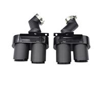 YUQUDGELKY Accessori In Acciaio Inox Marmitta Nera Per Auto Terminale In Fibra Di Carbonio Tubo Di Scarico Per A7 C8 S7 2019 2020 2021 2022 2023 2024(NERO)