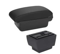 YUQUDGELKY Box Bracciolo Auto Per S&koda Per Fabia Bracciolo Per Fabia 3 III 2015 2016 2017 2018 2019 2020 2021 Scatola Di Immagazzinamento Parti Retrofit(C2 Linea nera NO USB)