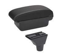 YUQUDGELKY Box Bracciolo Centrale Per Auto Per Opel Per Meriva Box Console Centrale Supporto Gomito Braccio Custodia Di Immagazzinaggio(A-Black white line)