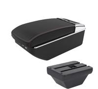 YUQUDGELKY Box Bracciolo Centrale Per MG ZS Accessori Interni Per Auto Con Porta USB(A1 Nero rosso 7USB)
