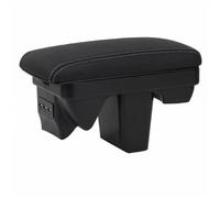 YUQUDGELKY Box Bracciolo Per C&hevrolet Per Cavalier 2015-2019 Contenitore Centrale Per Oggetti Con Portabicchieri E Posacenere Interfaccia USB(Black white line)