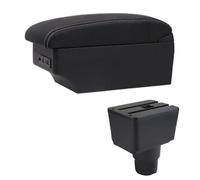 YUQUDGELKY Box Bracciolo Per F&ord Per Ecosport 2018 2019 2020 2021 Bracciolo Pelle Console Centrale Archiviazione USB Accessorio Auto(E1 Linea Bianca)