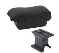 YUQUDGELKY Box Bracciolo Per Toyota IQ Box Bracciolo Centrale Per Toyota IQ Box Portaoggetti Centrale Per Interni Auto Con Interfaccia USB(A1 Nero rosso SENZA USB)