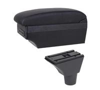 YUQUDGELKY Bracciolo Auto Per Citroen Per Berlingo Contentore Centrale Stile Auto Decor Con Portabicchieri(E1 Linea Nera)