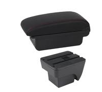 YUQUDGELKY Bracciolo Auto Per SEAT Per ARONA Per Seat Per Ibiza Bracciolo Con USB Ricarica Bracciolo Centrale(B1 Nero rosso 3USB)