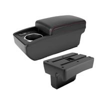 YUQUDGELKY Bracciolo Centrale Per Peugeot 307 I 2001 2002 2003 2004 2005 2006 2007 2008 Scatola Di Archiviazione Interni(B1 Nero rosso 6USB)