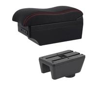 YUQUDGELKY Bracciolo Per Seat Per Ibiza Per Ibiza MK4 IV 6J 2008-2017 Design Interno Console Auto Scatola Bracciolo Di Archiviazione(E2 Linea Rossa)