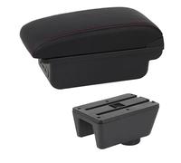 YUQUDGELKY Bracciolo Per Seat Per Ibiza Per Ibiza MK4 IV 6J 2008-2017 Design Interno Console Auto Scatola Bracciolo Di Archiviazione(C1 Linea Rossa)