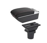 YUQUDGELKY Bracciolo Per Toyota Per Yaris 3 Ibrida Per Yaris Per Vitz Bracciolo Auto Scatola Interno Retrofit Scatola Di Archiviazione Centrale(C1 linea rossa 7USB)