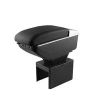 YUQUDGELKY Bracciolo Universale In Pelle Per Console Centrale Scatola Contenitore Contenitore Centrale Nero(Nero Linea nera)