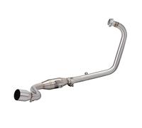 YUQUDGELKY Collettore Di Scarico Per Moto 51 Mm Escape Moto Catalizzatore Slip-on Modificato Per SUZUKI Per GIXXER155 GSX150F SF155(Argento)