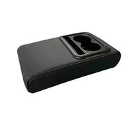 YUQUDGELKY Cuscino Bracciolo Console Centrale Auto Con 2 Portabicchieri Cuscinetto PU Portatile Copri Cuscino Auto Alzatina(B)