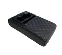 YUQUDGELKY Cuscino Bracciolo Console Centrale Auto Con 2 Portabicchieri Cuscinetto PU Portatile Copri Cuscino Auto Alzatina(UN)