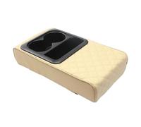 YUQUDGELKY Cuscino Per Bracciolo Centrale Auto Con Portabicchieri Cuscino Di Rialzo Universale(Beige)