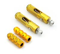 YUQUDGELKY Motorcycle Poggiapiedi Pieghevoli Poggiapiedi Pedane Pedali Set Accessori Motociclo Per Universal(Oro,IMPOSTATO)