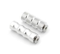 YUQUDGELKY Motorcycle Poggiapiedi Pieghevoli Poggiapiedi Pedane Pedali Set Accessori Motociclo Per Universal(Argento,1 paio)