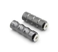 YUQUDGELKY Motorcycle Poggiapiedi Pieghevoli Poggiapiedi Pedane Pedali Set Accessori Motociclo Per Universal(GRIGIO,1 paio)