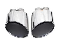 YUQUDGELKY Per A3 A4 A5 S3 S4 S5 RS3 RS4 RS5 Car Styling Tubo Di Scarico Retrofit Marmitta Punta Ugello Terminale Di Scarico In Acciaio Inossidabile(Argento,Two tubes)