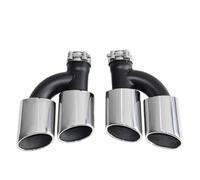 YUQUDGELKY Per A4 A5 A6 A7 S4 S5 S6 S7 Terminale Di Scarico Doppio Silenziatore In Acciaio Inox Ugello Di Scarico Accessori Auto(Argento)