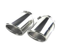 YUQUDGELKY Per A6 C6 4F Q7 4L 2005-2011 Accessori In Acciaio Inox Per Tubo Di Scarico Marmitta Terminale Di Scarico Esterno Rimontaggio(Argento)