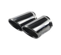 YUQUDGELKY Per A6 C6 4F Q7 4L 2005-2011 Accessori In Acciaio Inox Per Tubo Di Scarico Marmitta Terminale Di Scarico Esterno Rimontaggio(NERO)