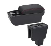 YUQUDGELKY Per BR-V Portabracciolo Auto Bracciolo Retrofit Interni Scatola Portabevande Van Portaoggetti Centrale Accessori Auto(C1 Nero rosso NO USB)