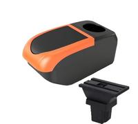 YUQUDGELKY Per C&hevrolet Per Trax Per Tracker 2015 2016 2017 2018 Bracciolo Auto Scatola Di Immagazzinaggio Auto Accessori(B2 Orange frame 6USB)