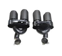 YUQUDGELKY Per C8 A6 A7 S6 S7 2019 2020 2021 Nero Opaco 304 Acciaio Inossidabile Fibra Di Carbonio Terminali Di Scarico Quad