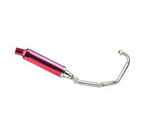 YUQUDGELKY Per CBF125 CBF150 CBF125 150 Moto Coda Tubo Di Scarico Marmitta Sistema Completo Escape Modifica Accessori(ROSSO)
