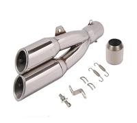 YUQUDGELKY Per CBR1000RR Per NMAX R6 CB650f Silenziatore Di Scarico Universale Per Moto Da 38-51 Mm Doppio Scarico Destro E Sinistro Con DB Killer(Stile A)