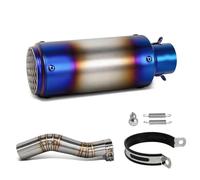 YUQUDGELKY Per CBR250RR CBR250 RR 2017 2018-2024 Scarico Sportivo Racing Slip-On Line Tubo Di Collegamento Centrale Per Moto Con Silenziatore Project(Style j)